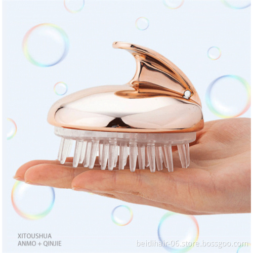 Wholesale New Fashion Mini Shower Shampoo Brush Soft Silicone Detangle Brush Comb Massage Comb